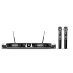   LD Systems U505 HHD 2 diversity mikrofon készlet dupla vevő, 2 db dinamikus kapszulás kézi adóval, 584-608 MHz
