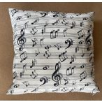 Hangjegyes díszpárna