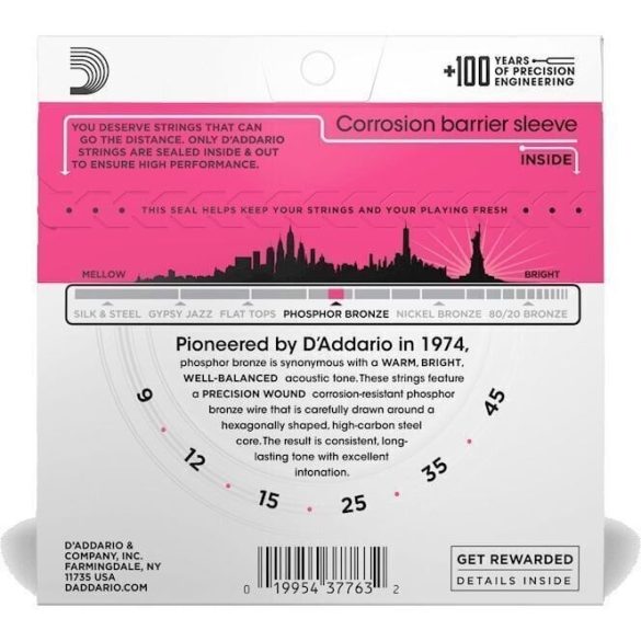 D'Addario EJ23 Akusztikus gitárhúr készlet