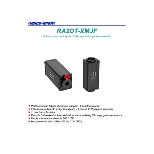 Roxtone RA2DT-XMJF passzív DI box