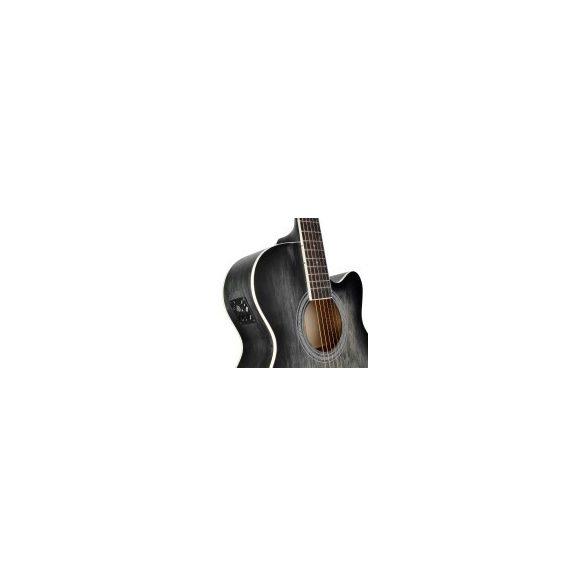 SAGUARO-HW-CE BK - Hand wiped cutaway akusztikus gitár előerősítővel