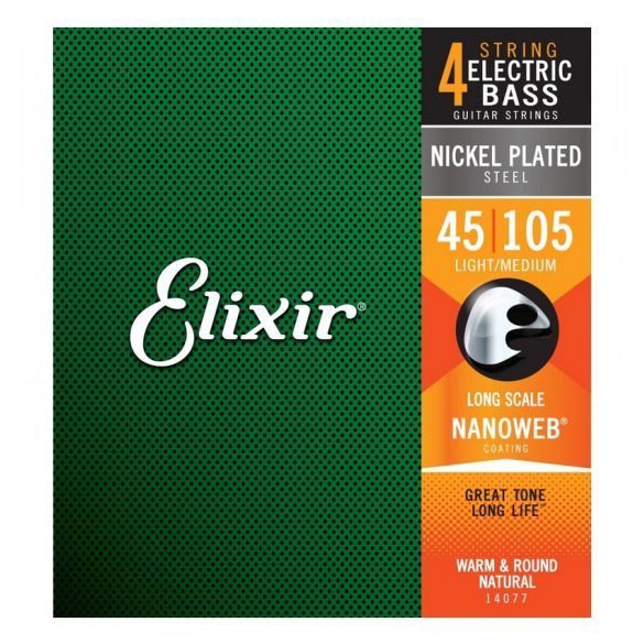 Elixir NanoWeb (14077) 045-105 Light/Medium basszusgitár húrkészlet