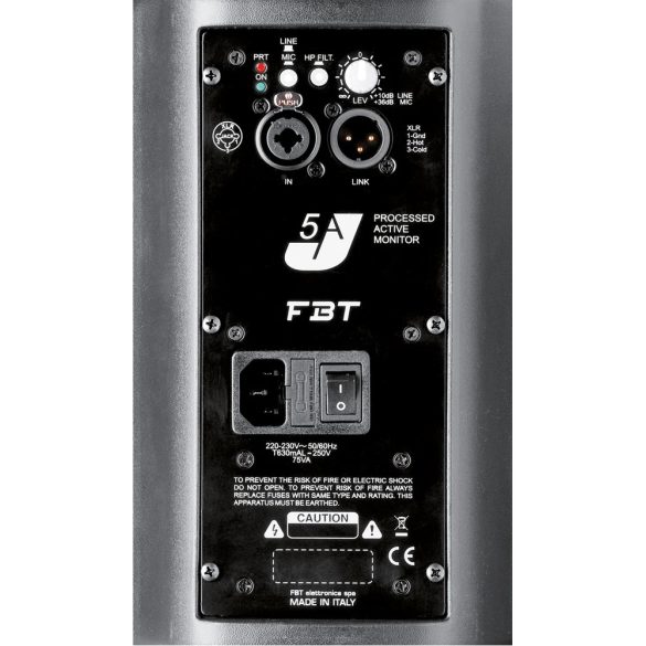 FBT J 5A Kompakt aktív monitor 5 colos mély- és neodymium tweeterrel.