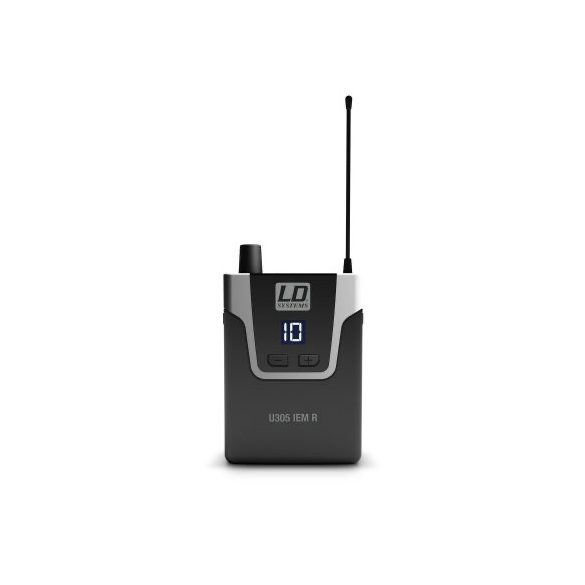 LD Systems U305 IEM In-Ear fülmonitor készlet 12 sáv, monó/sztereó üzemmód, 584 -608 MHz