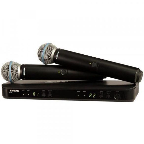 SHURE BLX BLX288E/B58-H8E  Dupla vokál szett, dupla vevő, 2 db kéziadó Beta58 mikrofonfejjel